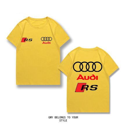 T-shirt Audi RS Imprimé Col Rond Homme Manches Courtes